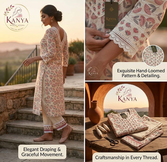 Long Sleeve Premium Cotton Kurta